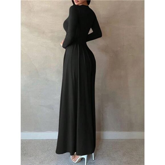 Long Sleeve A-Line Maxi Dress - Picture 8 of 12
